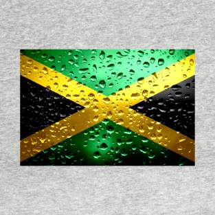 Flag of Jamaica - Raindrops T-Shirt